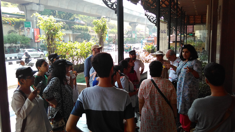 At the site of the Kannan Building, now unrecognisable from its previous avataar on MG Road