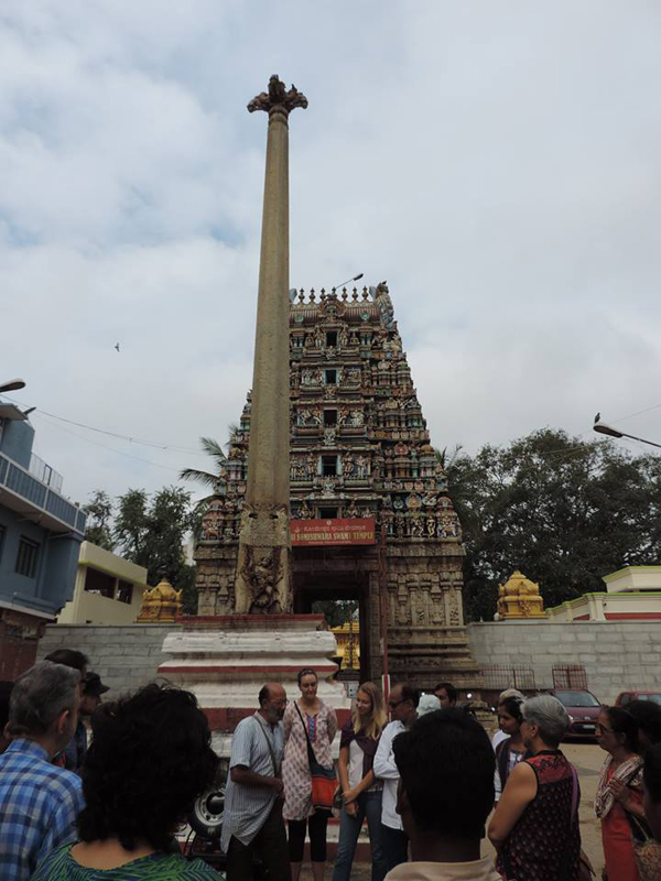 At the current Someshwara Temple - with the new wall