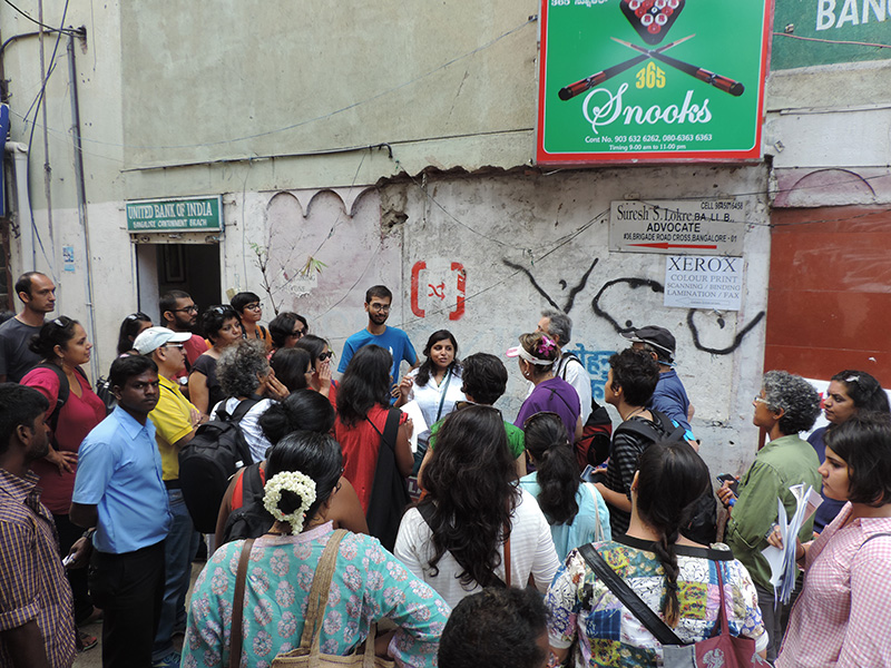 Listening to Avehi speak of Select Bookstore and youth culture at Brigade Road