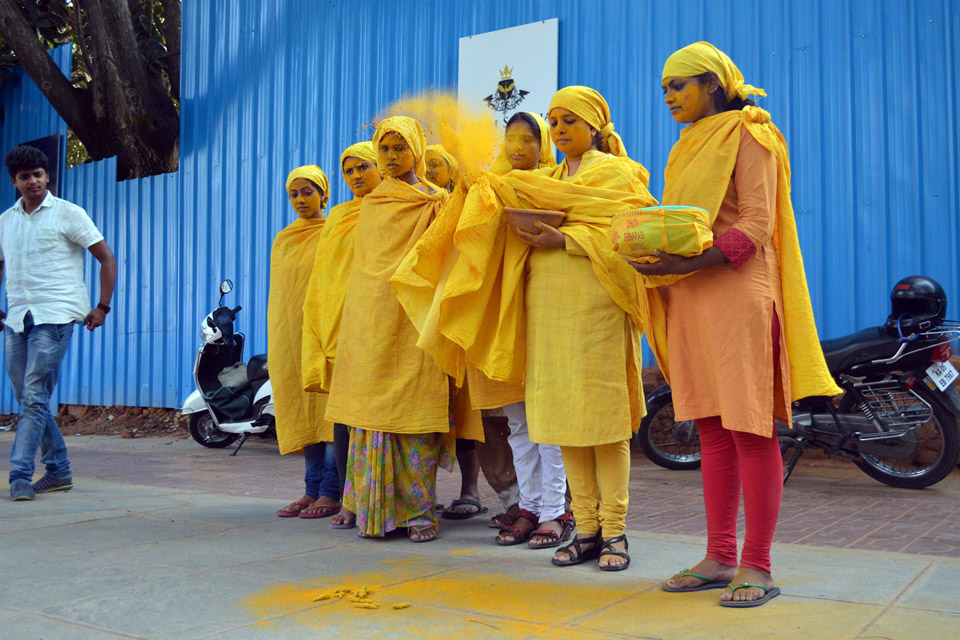 Dimple Shah's intervention at Basavanagudi The Project 560 Found Spaces Festival