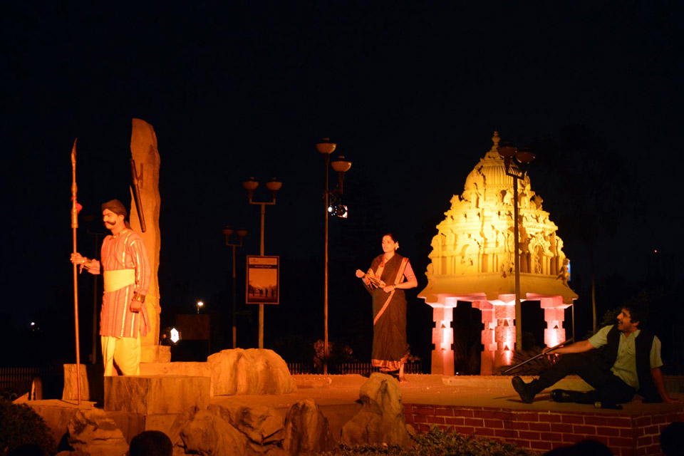 Rangasiri performing at the Kempegowda Tower, Mekhri Circle The Project 560 Found Spaces Festival