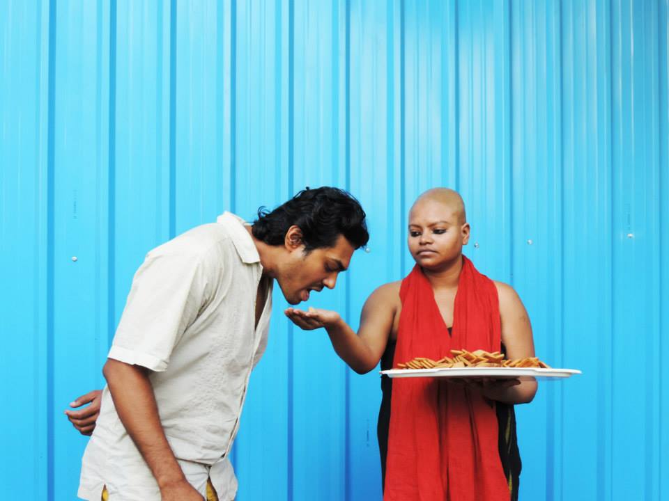 Image from Paramita Das' performance, 'My Body is a Land of Mirrors'. Project 560: Basavanagudi Live Art Project, Ramakrishna Ashrama Circle