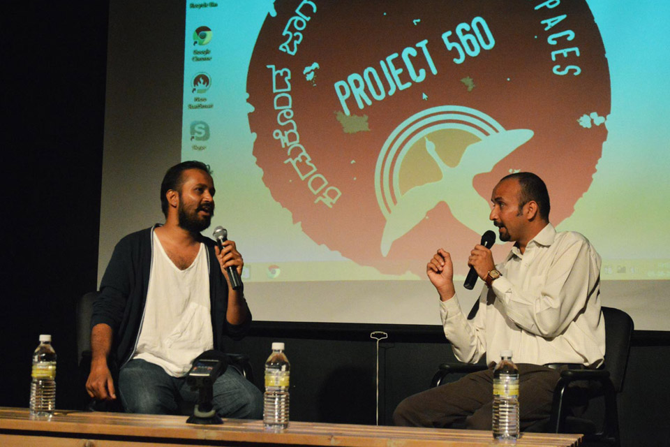 Project 560 grantee Mounesh Badigeri in conversation with Vikram Hathwar The Project 560 Found Spaces Festival